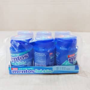Mentos Fresh Action Chewing Gum (1.4g x 40 Tablets) 56g x 6 Jars x 12 Boxes