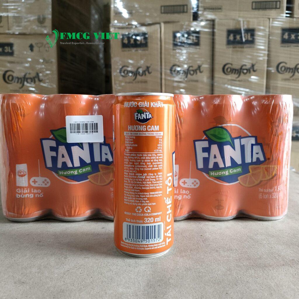 Fanta Orange Soft Drink Can 320ml