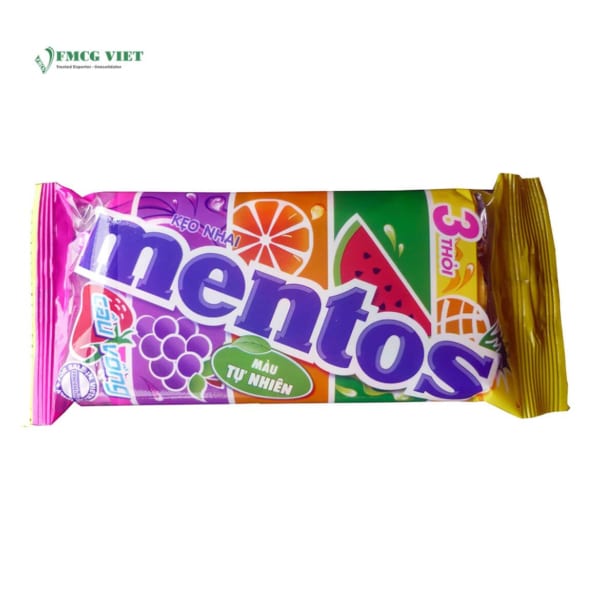 Mentos Chewy Candy Bag 90g x3 Rolls Rainbow Flavor