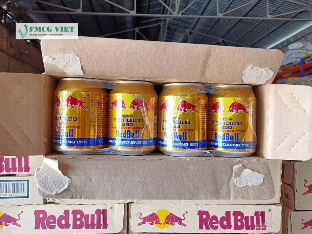 Red Bull Energy Drink Gold Can 250ml Wholesale Exporter Fmcg Viet