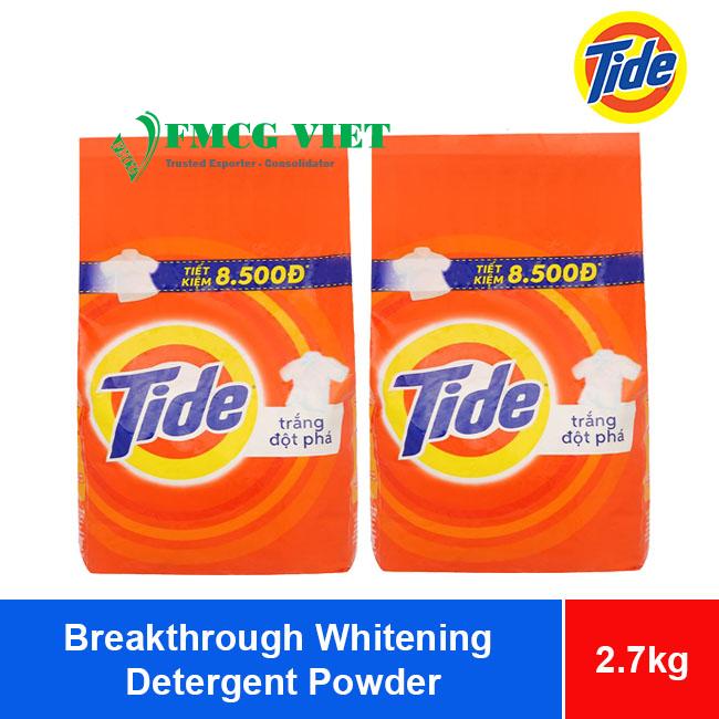 Tide Detergent Powder Breakthrough Whitening 2,7kg x 5 Bags