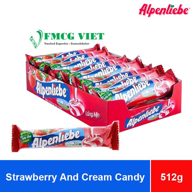 Alpenliebe Strawberry and Cream Candy 512g