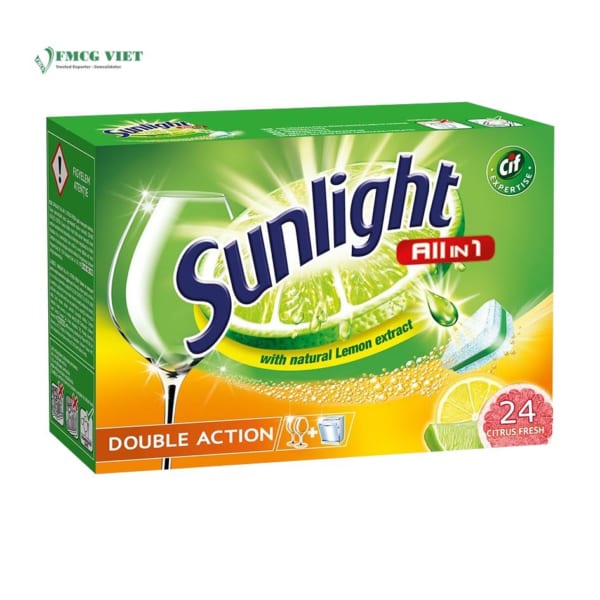 Sunlight Dishwashing Pad x24pcs All In 1 Citrus