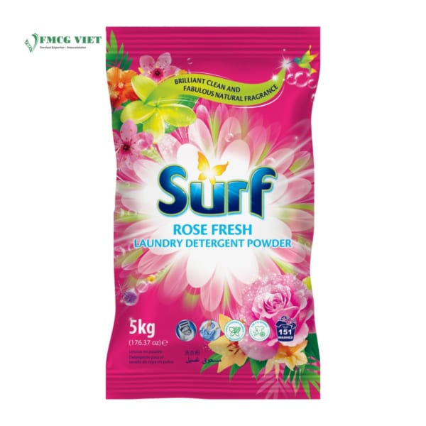 Surf Detergent Powder Rose Fresh Bag 5kg