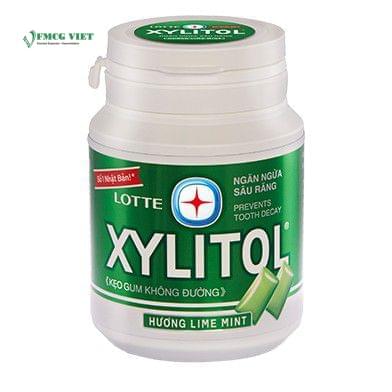 Lotte Xylitol Chewing Gum Jar 58g Lime Mint