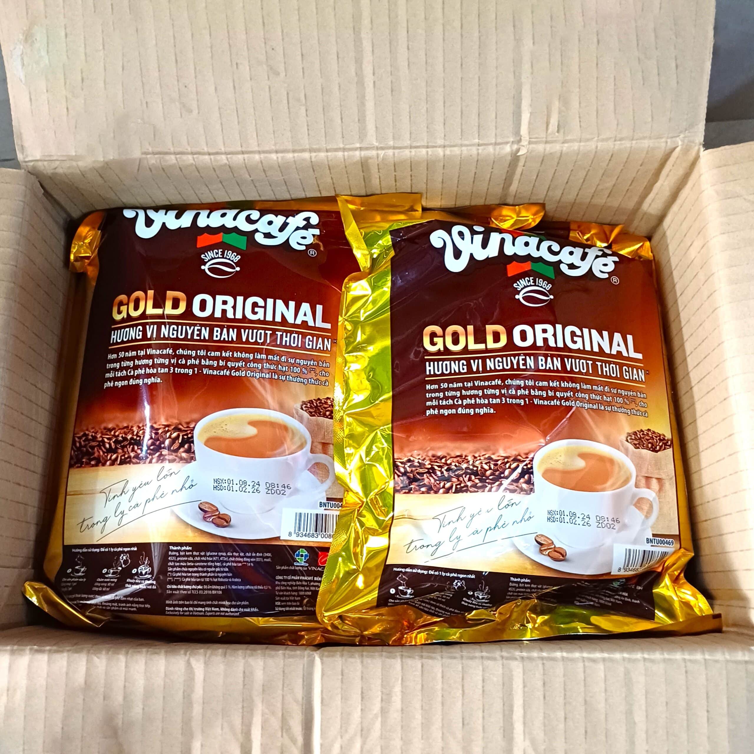 Vinacafe 3in1 Gold Original Instant Coffee 20gr x24 packs (Cà Phê Sữa Hòa Tan 3 trong 1) Vinacafe 3in1 Gold Original Instant Coffee 20gr x24 packs (Cà Phê Sữa Hòa Tan 3 trong 1)
