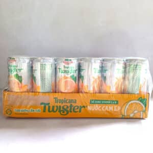 Tropicana Twister Orange Juice Drink Sleek Can 320ml x 24 Bottles