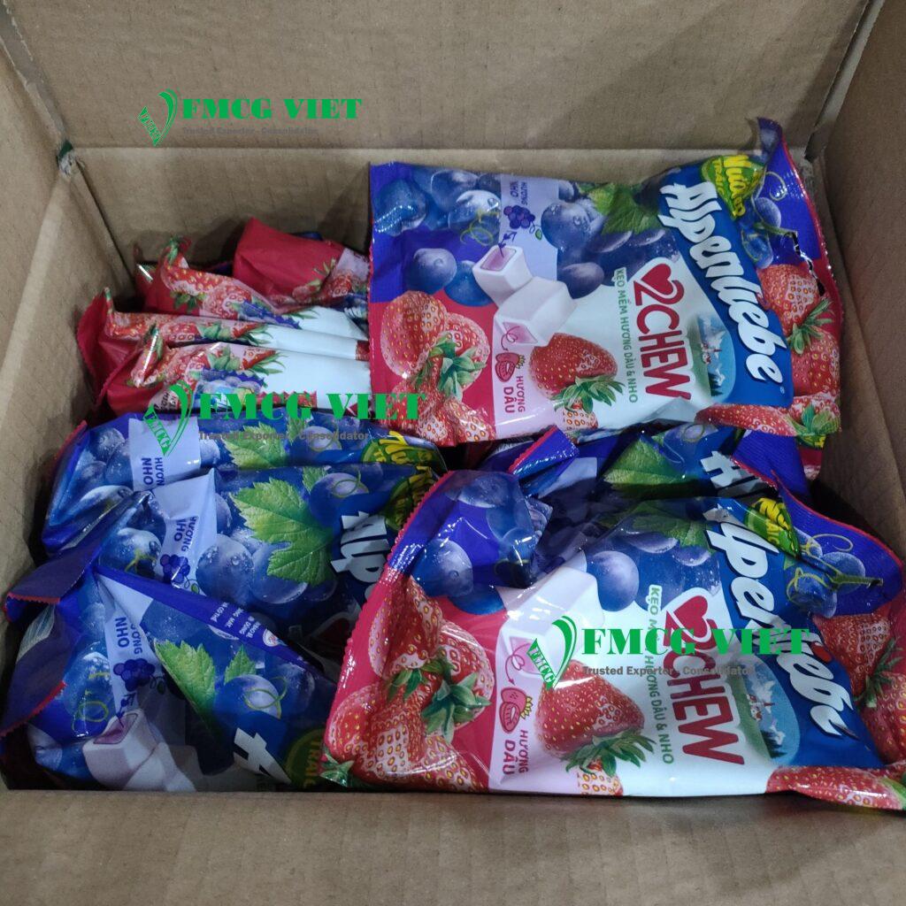 Alpenliebe Grape Strawberry Flavor Candy 2Chew Chewy 87.5g x 45 Bags