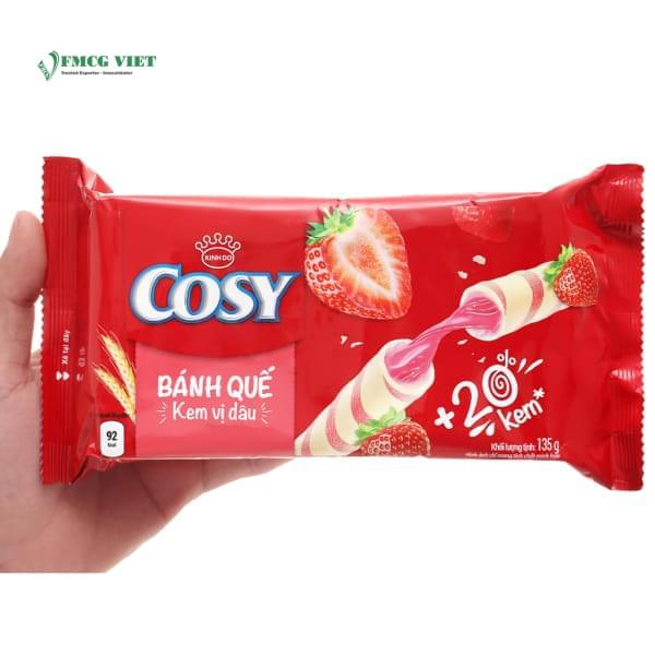Cosy Wafer Roll Bag 135g Strawberry Flavour x 24
