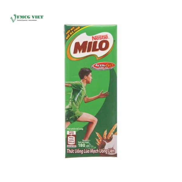 Milo Active Go UHT Chocolate Milk 180ml X 48 Boxes Ready To Drink