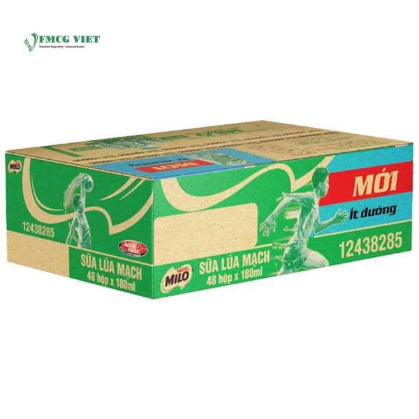 Milo UHT Chocolate Milk Box 180g Low Sugar x48 - RTD