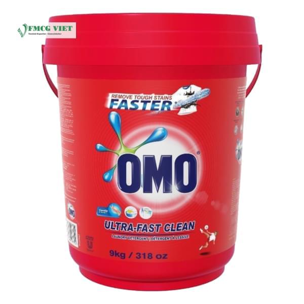 Omo Detergent Powder Bucket 9kg Ultra Fast Clean