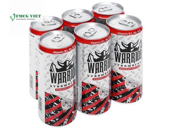 Warrior Energy Drink Can 325ml x24pcs Strawberry