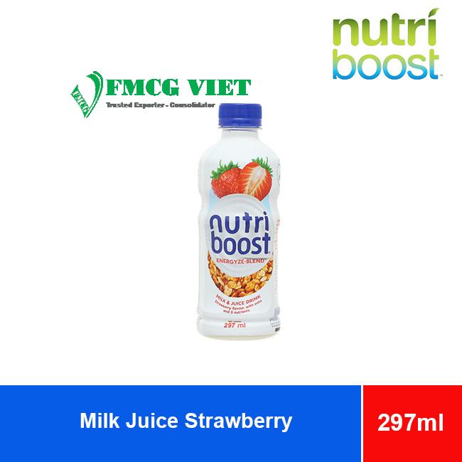 Nutriboost Juice Drinks Bottle 297ml Strawberry x 24 Bottles
