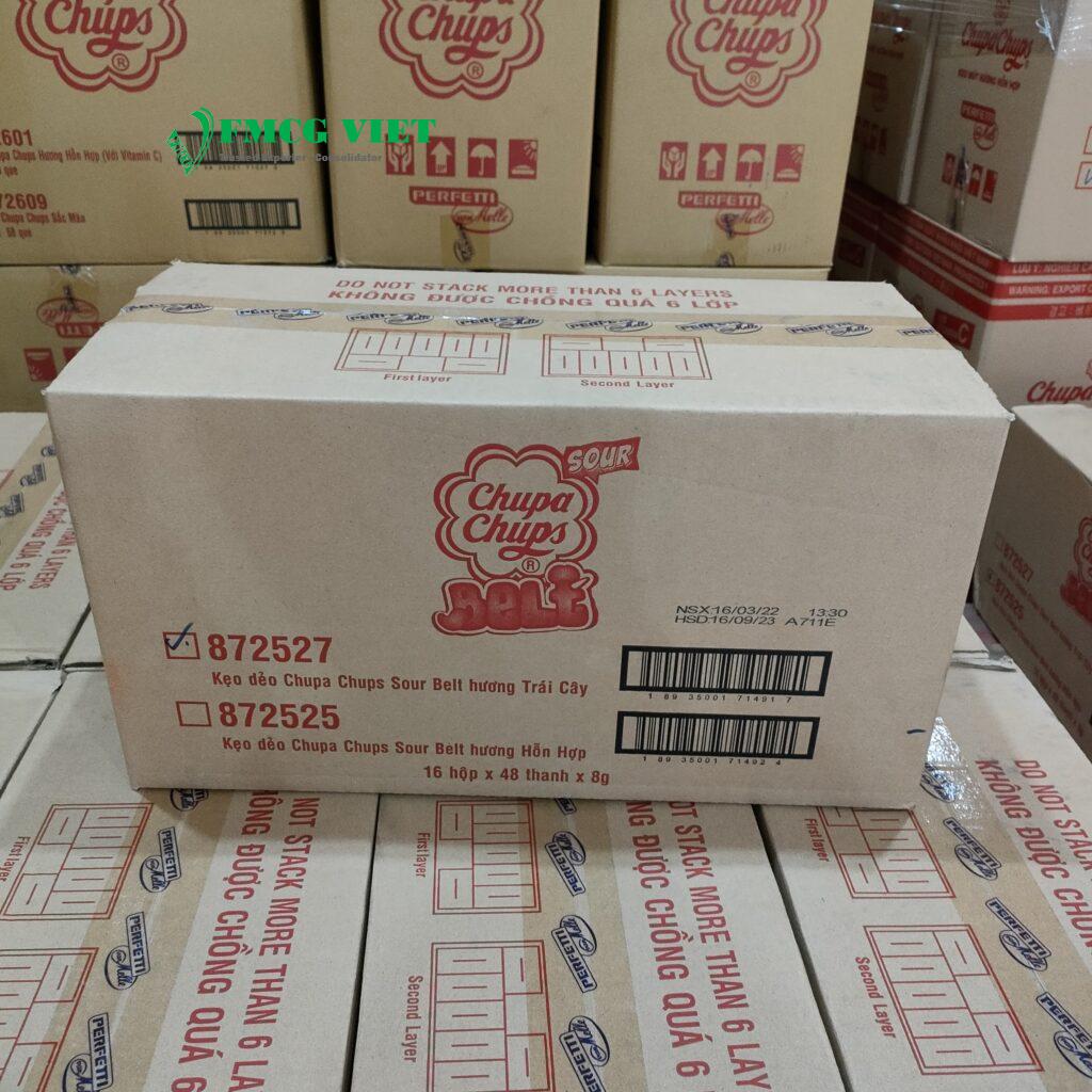 Chupa Chups Sour Belt Jelly Tutti Fruit 336g x 16 Boxes