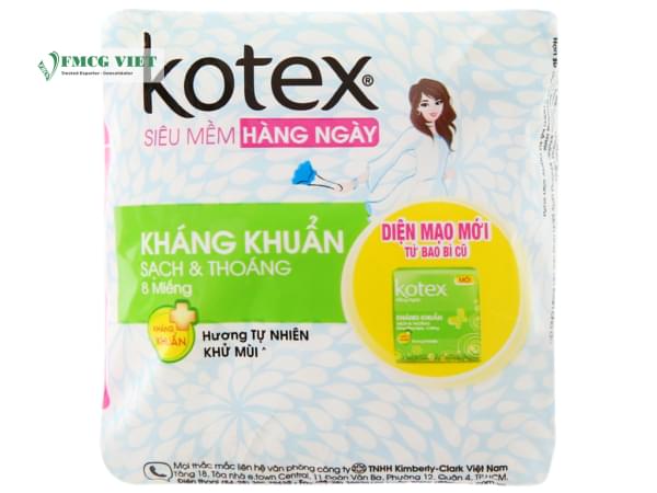 Kotex Sanitary Pad Block 8 Super Soft Anti-Bac Daily x48