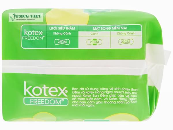Kotex Freedom Sanitary Pad Block 8 x48