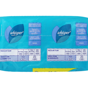 Whisper Sanitary Pad Block 32 Wings Night x6