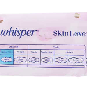 Whisper Skin Love Sanitary Pad Block 8 Ultra Thin Wings x24