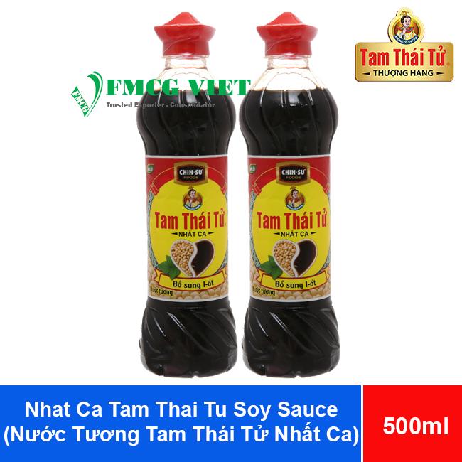 Nhat Ca Tam Thai Tu Soy Sauce with iodine Bottle 500ml x24 (Nước Tương Tam Thái Tử Nhất Ca Bổ Sung i-ốt)