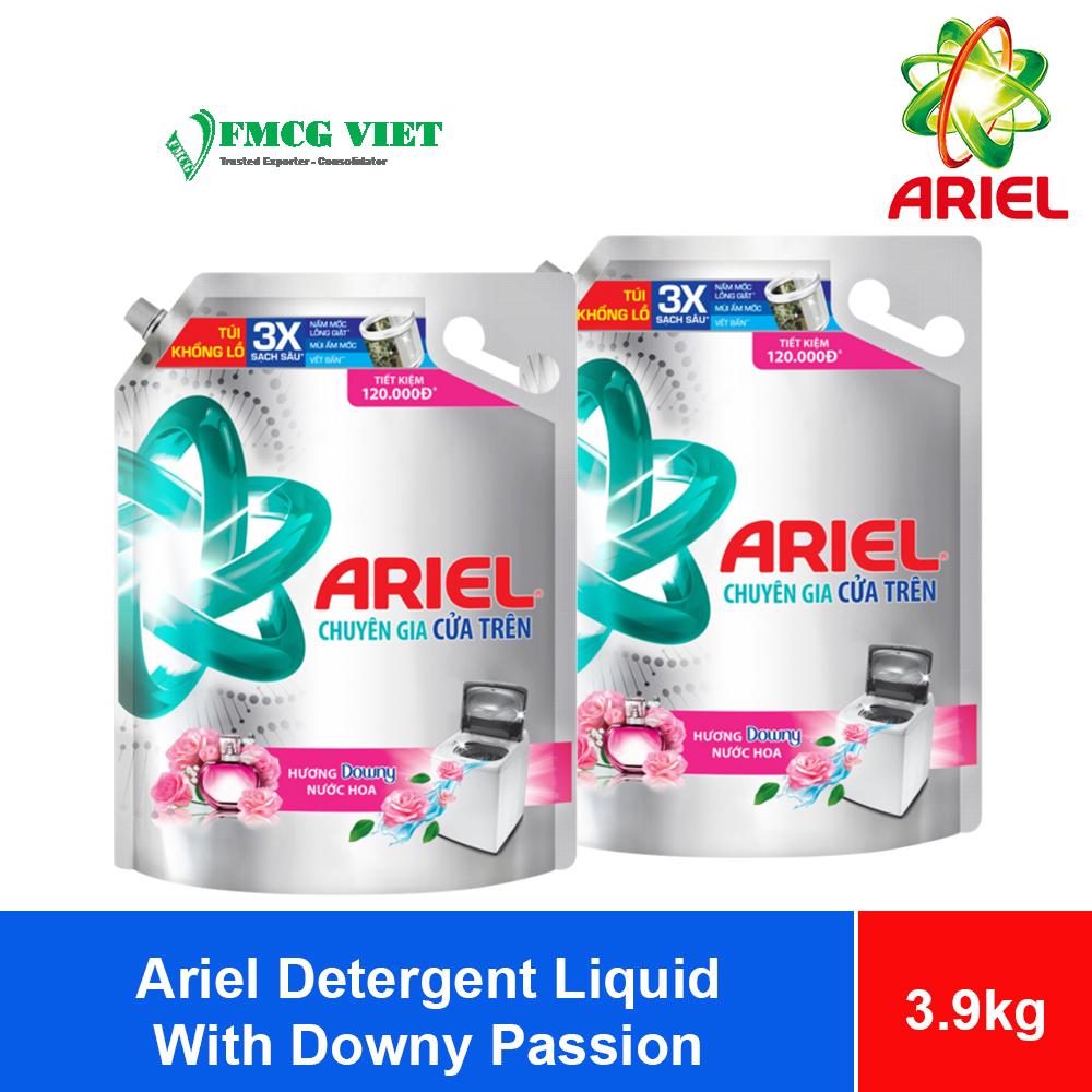 Ariel Detergent Liquid With Downy Passion 3.9Kg x 3 Pouches