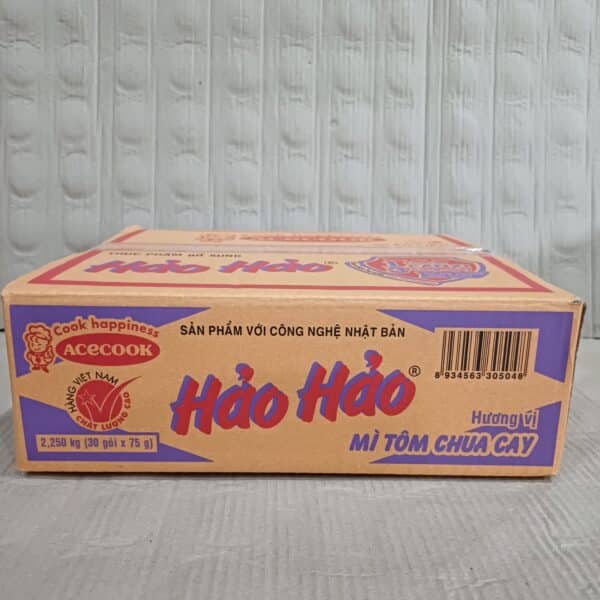 Hao Hao Instant Noodles Hot & Sour Shrimp Flavor Bag 75gx30