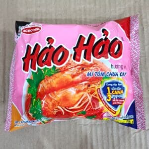 Hao Hao Instant Noodles Hot & Sour Shrimp Flavor Bag 75gx30