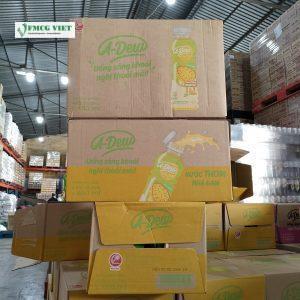 Lai Phu A-Dew Pineapple Juice Drink With Aloe Vera Pulp 450ml x 24 Bottles
