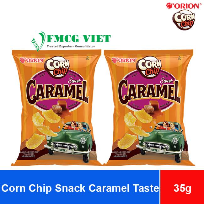 Orion Corn Chip Snack Caramel Taste 35g x 80 Bags