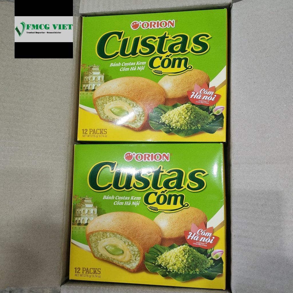 Orion Custas Green Rice Cream Soft Cake (23g x 12 packs) 276g x 8 Boxes