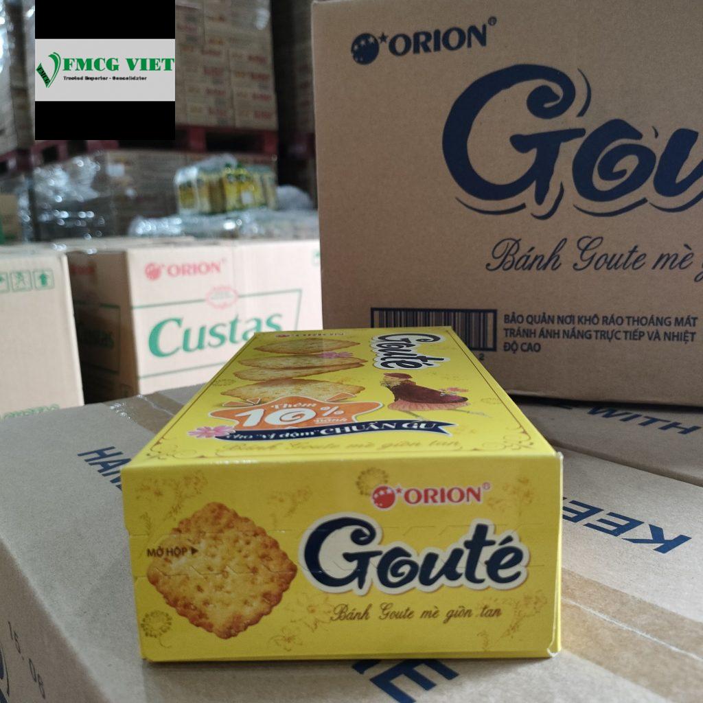 Orion Gouté Nutritious 5-Grain Biscuits (29.6g x 4 packs) 158.4g x 16 Boxes