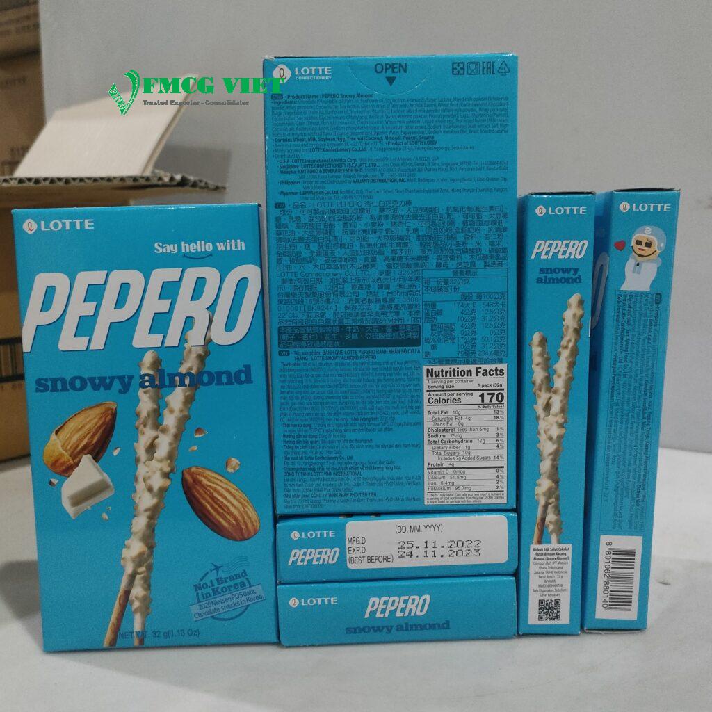 Pepero Chocolate Biscuits Stick Snowy Almond