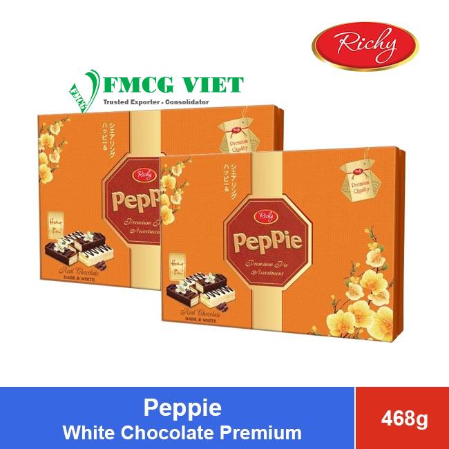 Peppie White Premium Chocolate Pie Yellow 468g x10 Boxes
