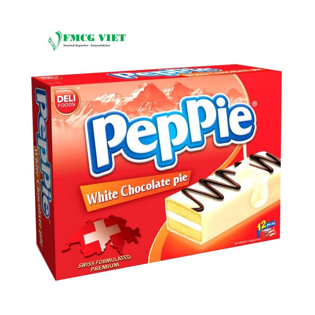 Peppie White Chocolate Pie Red Vanilla 240g x 14 Boxes