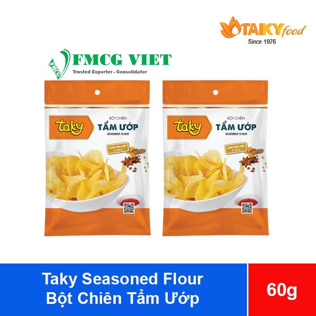 Taky Seasoned Flour 60g x 48 Bags (Bột Chiên Tẩm Ướp Tài Ký)