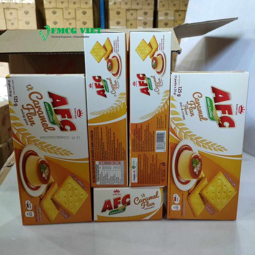 AFC Crunchy Crackers Caramel Flan 125g x 36 Boxes
