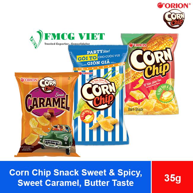 ™✓ Orion Corn Chip Snack Sweet & Spicy, Sweet Caramel, Butter Taste 35g X  80 Bags Wholesale Exporter » FMCG Viet
