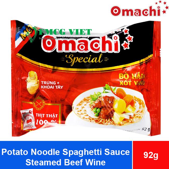 Omachi Spaghetti Noodles Sauce Steamed Beef Wine