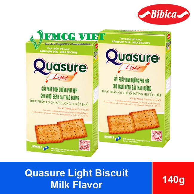 Bibica Quasure Light Biscuit Milk Flavor 140g x 24 Boxes