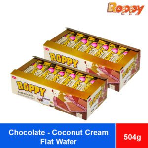Bibica Roppy Chocolate Coconut Cream Flavor Flat Wafer 504g X 10 Boxes ...