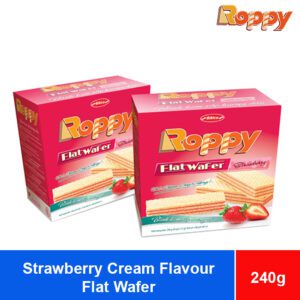 Bibica Roppy Strawberry Cream Flavor Flat Wafer 240g X 20 Boxes ...