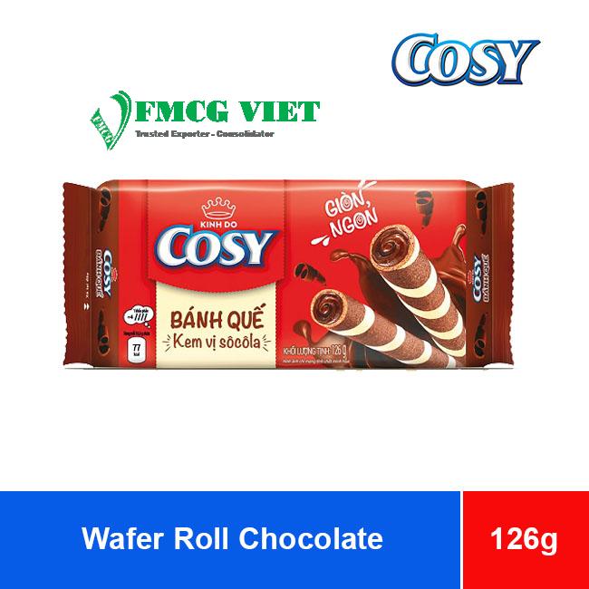 Cosy Wafer Rolls Chocolate 126g x 24 Bags