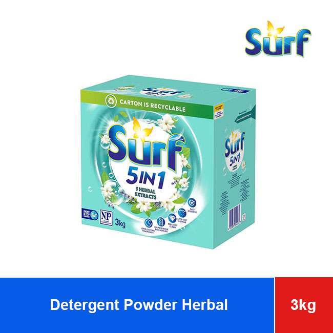 Surf Detergent Powder Herbal 3Kg x 4 Boxes
