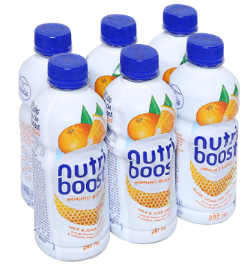 Nutriboost Fruit Milk Orange Honey Flavor 297ml