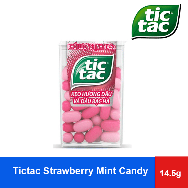 Tic Tac Strawberry Mint Candy 14.5g Tictac Strawberry Mint Candy