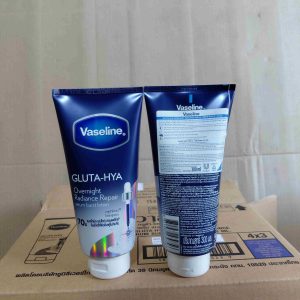 Vaseline Lotion Healthy Bright Gluta-Hya Serum Burst Lotion Overnight Radiance Repair 300ml x 12 tubes
