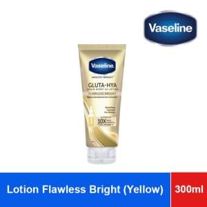 Vaseline Lotion Healthy Bright Gluta-Hya Serum Burst UV Flawless Bright (Yellow) 300ml x 12 tubes