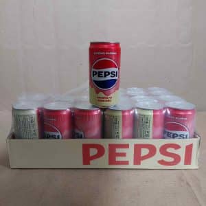 Pepsi Soft Drink Zero Sugar Cream Strawberry 235ml x 24 Cans - Image 3